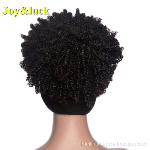 Wholesale prices Scarf Wig for African Women Ladies Hair  Black Hairband Short Afro Kinky Curly Headband Wig Synthetic Hair Wigs